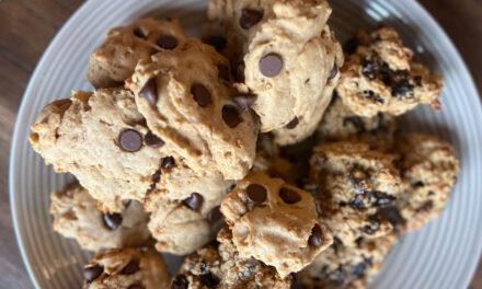 Healthy Chocolate Chip Cookies with a Hint of Peanut Butter!