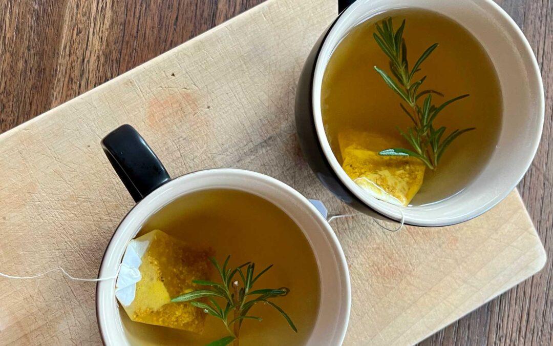 Anti-Inflammatory Tea Time: Ginger Turmeric Tea with Rosemary