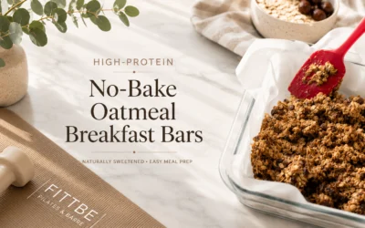 High-Protein No-Bake Oatmeal Breakfast Bars with Peanuts, Dates & Raisins